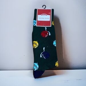 Christmas Jingle Bells Men’s Dress Socks NWT 6-12 Green